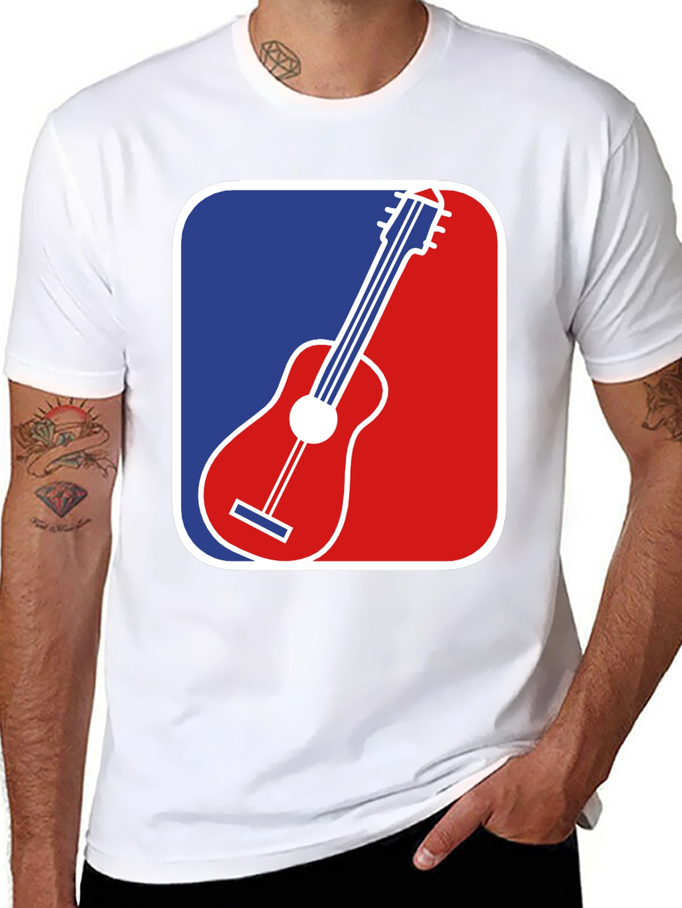 Guitar MLB Logo T-Shirt - Music Lover Apparel