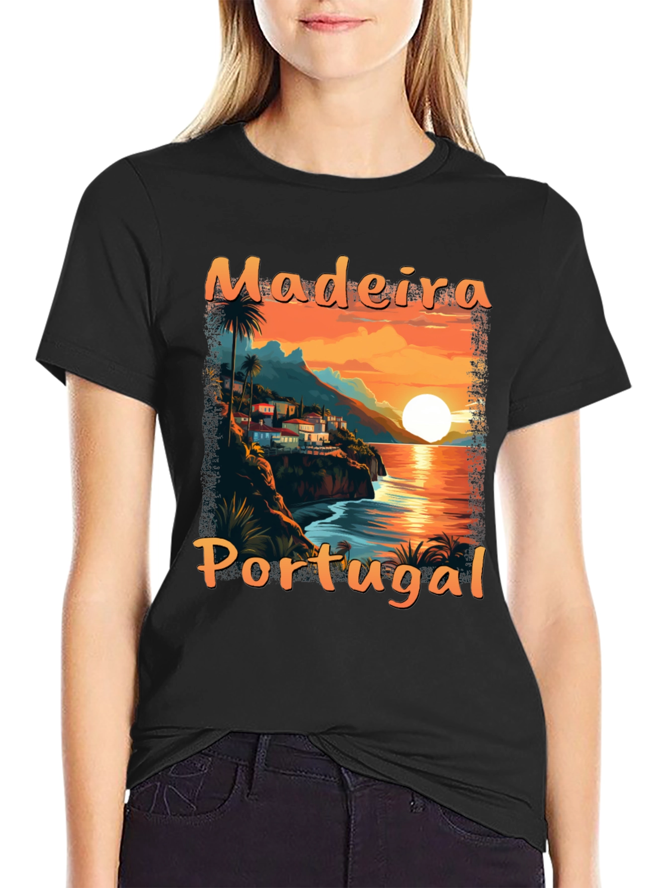 Madeira Portugal Sunset Graphic T-Shirt