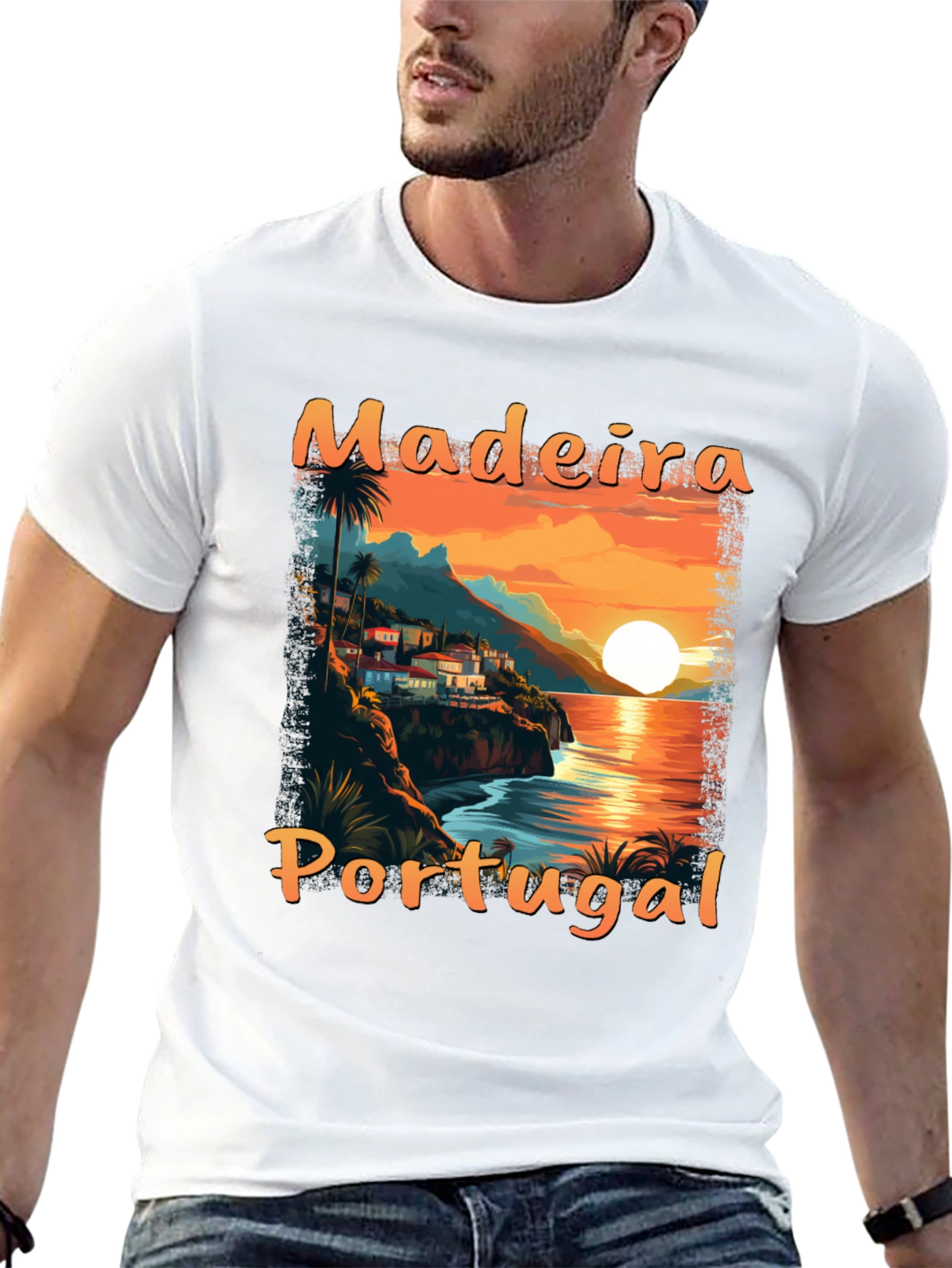 Madeira Portugal Sunset Graphic T-Shirt