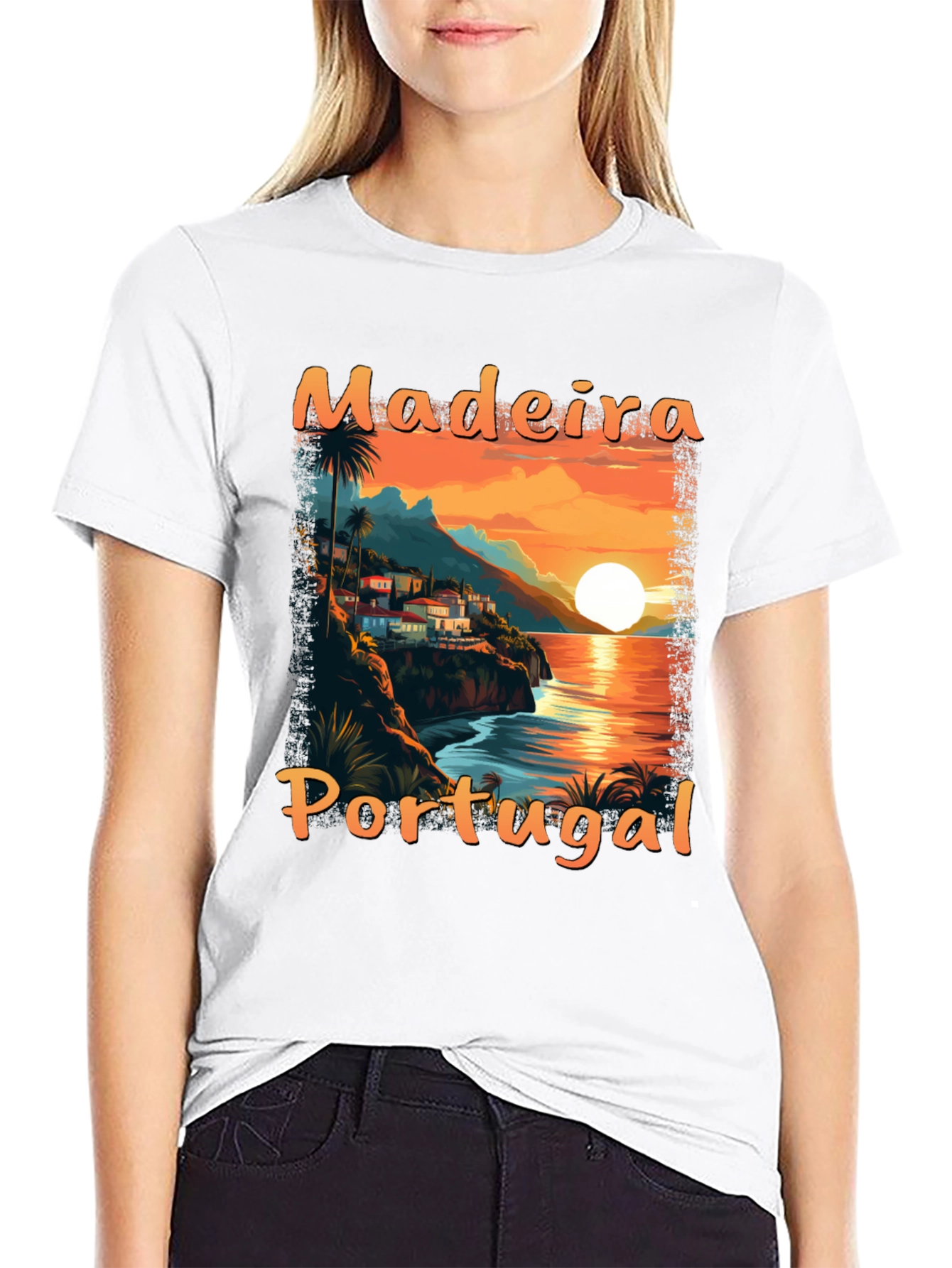 Madeira Portugal Sunset Graphic T-Shirt