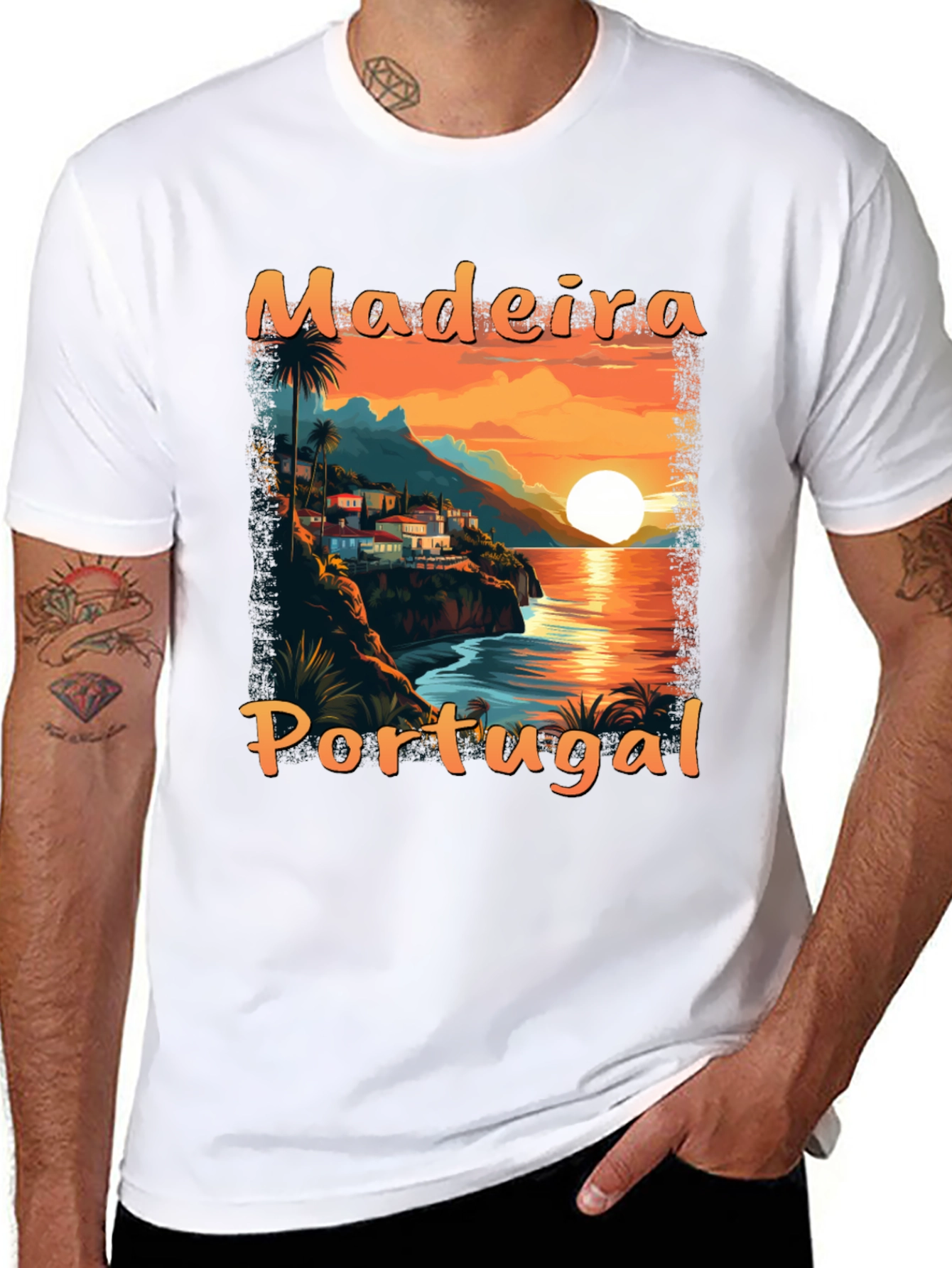 Madeira Portugal Sunset Graphic T-Shirt