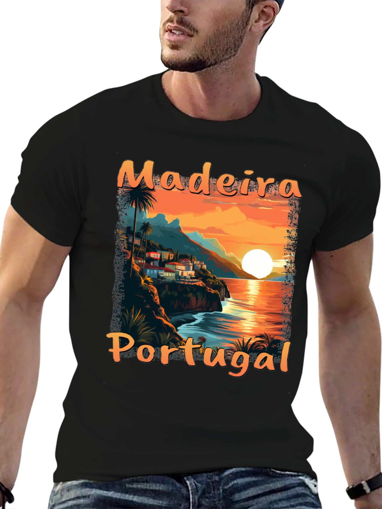 Madeira Portugal Sunset Graphic T-Shirt