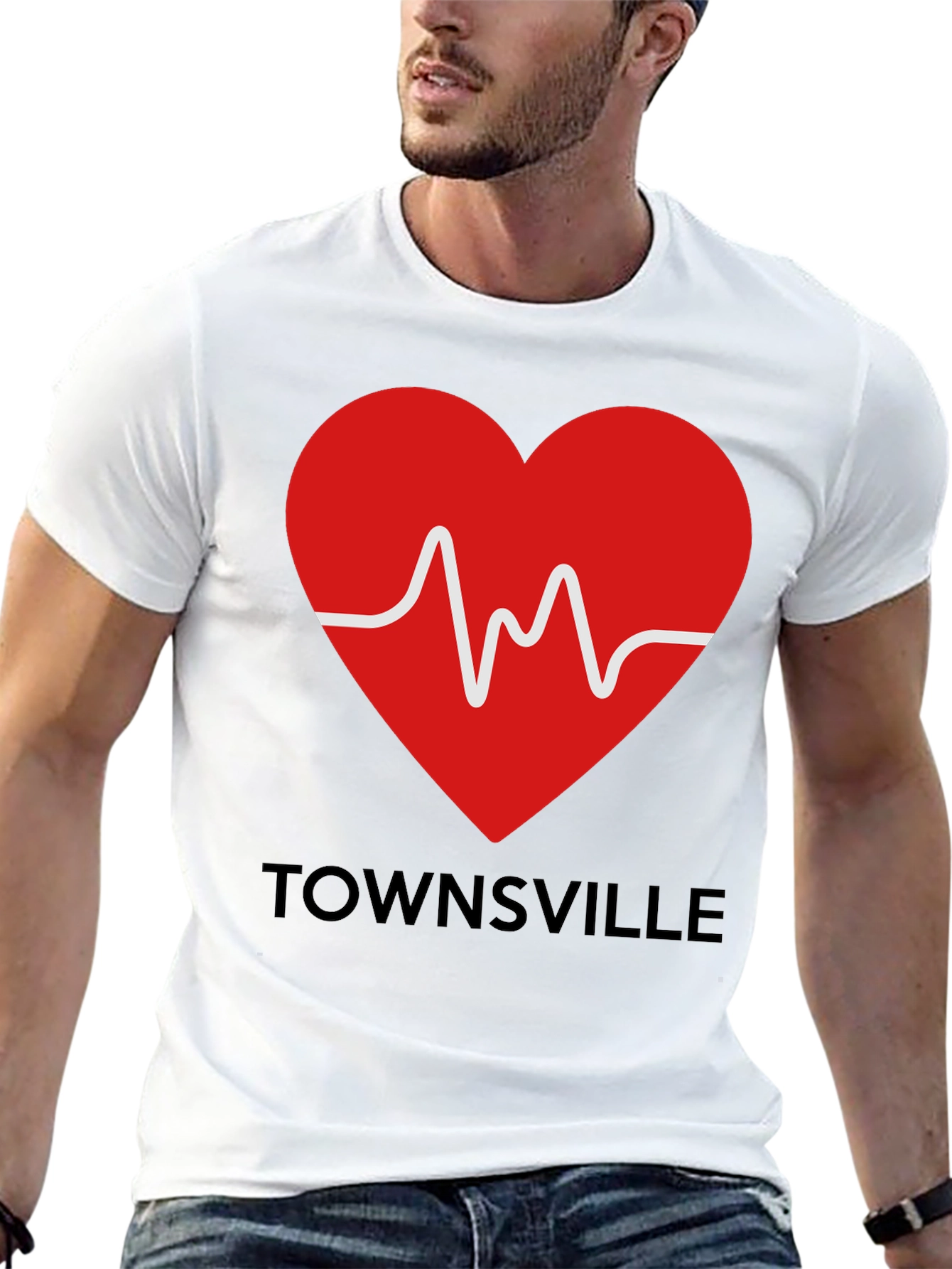 Townsville Heartbeat Tee - Show Your City Pride!
