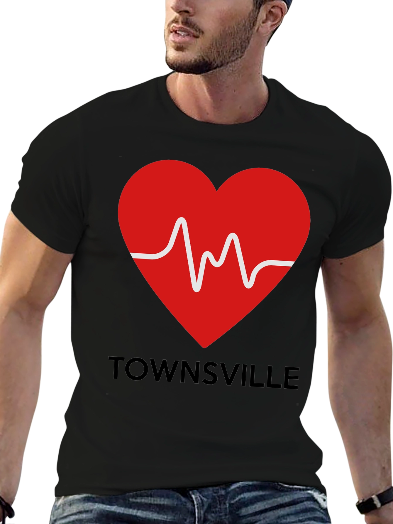 Townsville Heartbeat Tee - Show Your City Pride!