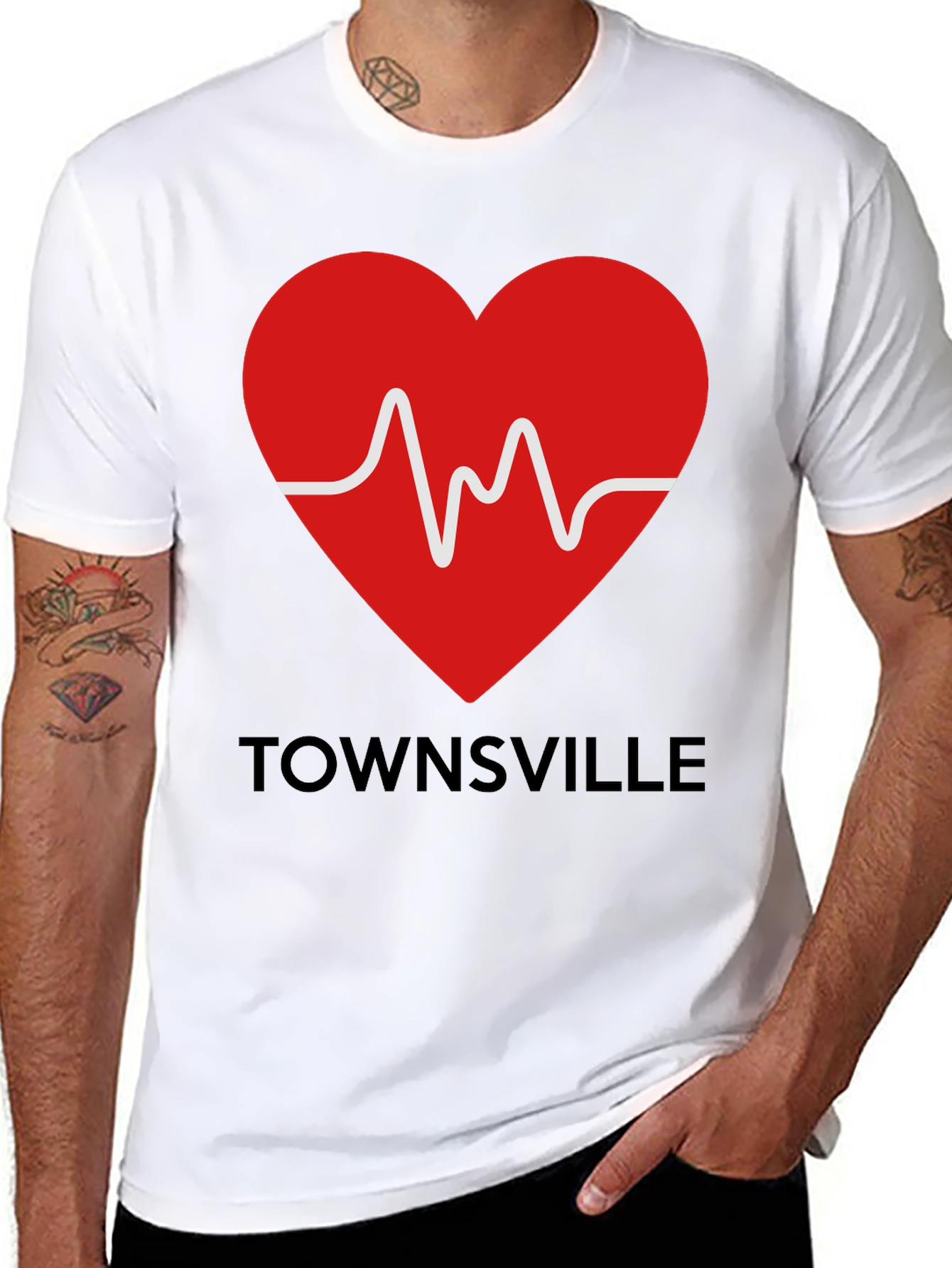 Townsville Heartbeat Tee - Show Your City Pride!