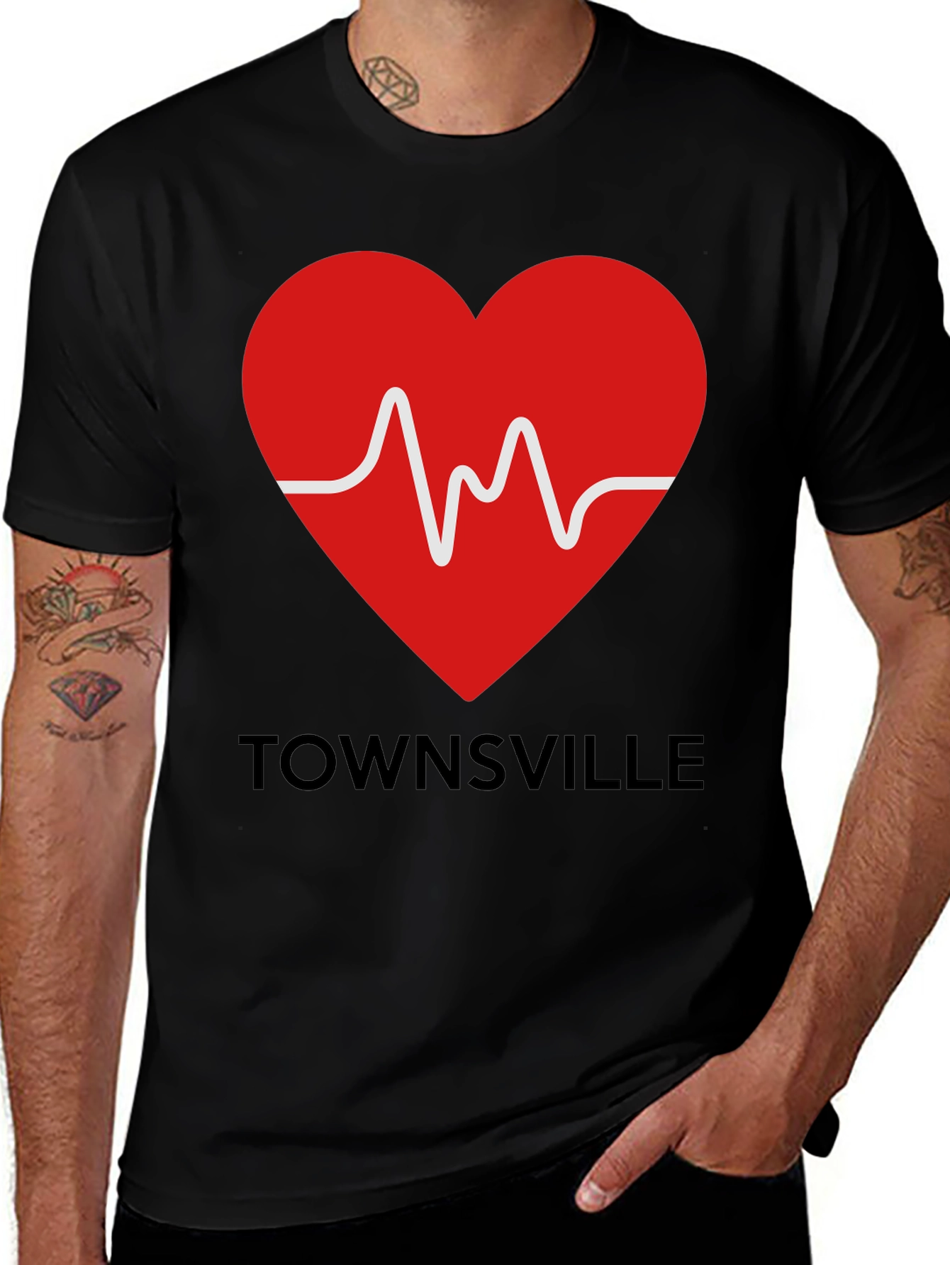 Townsville Heartbeat Tee - Show Your City Pride!